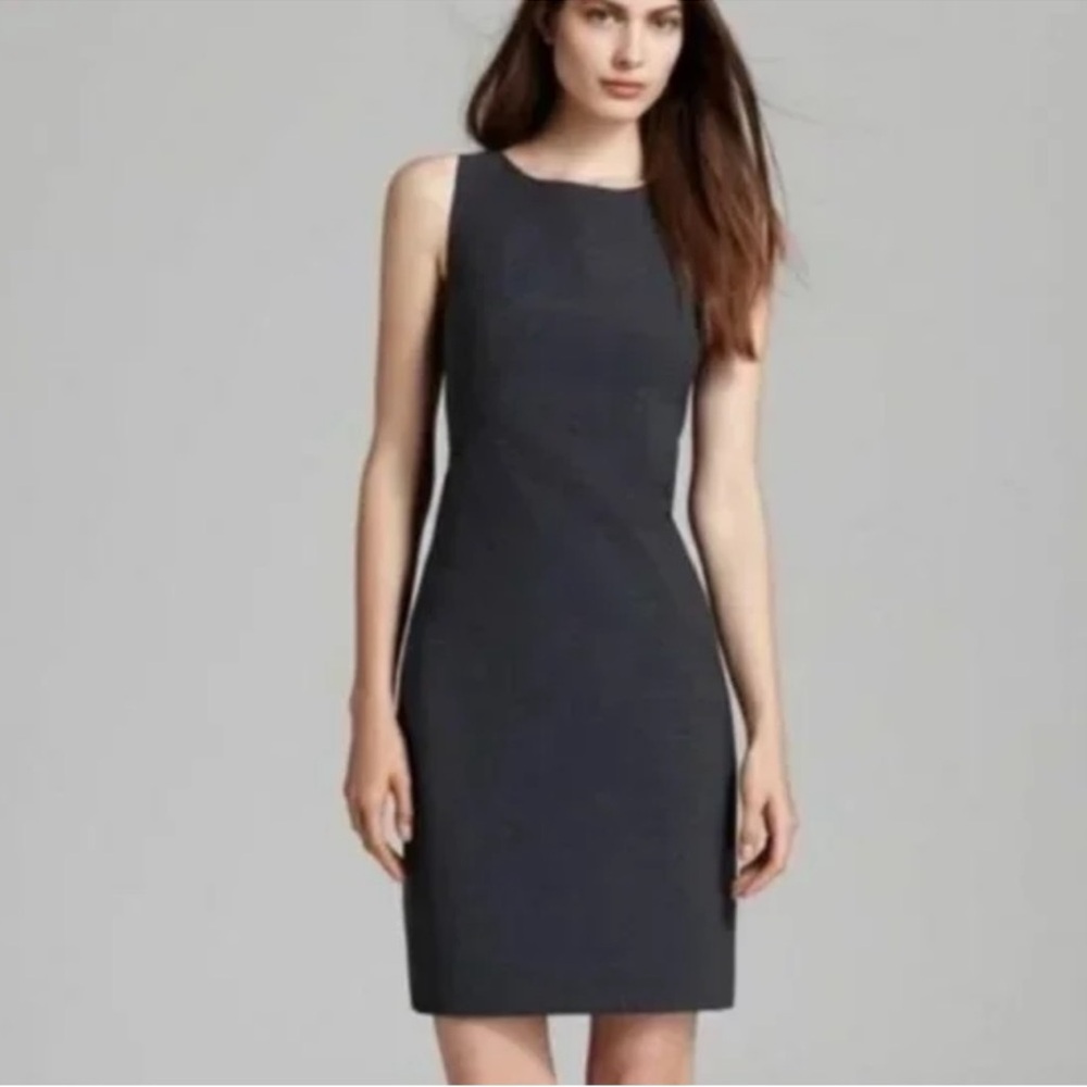 Theory gray/black pinstripe dress